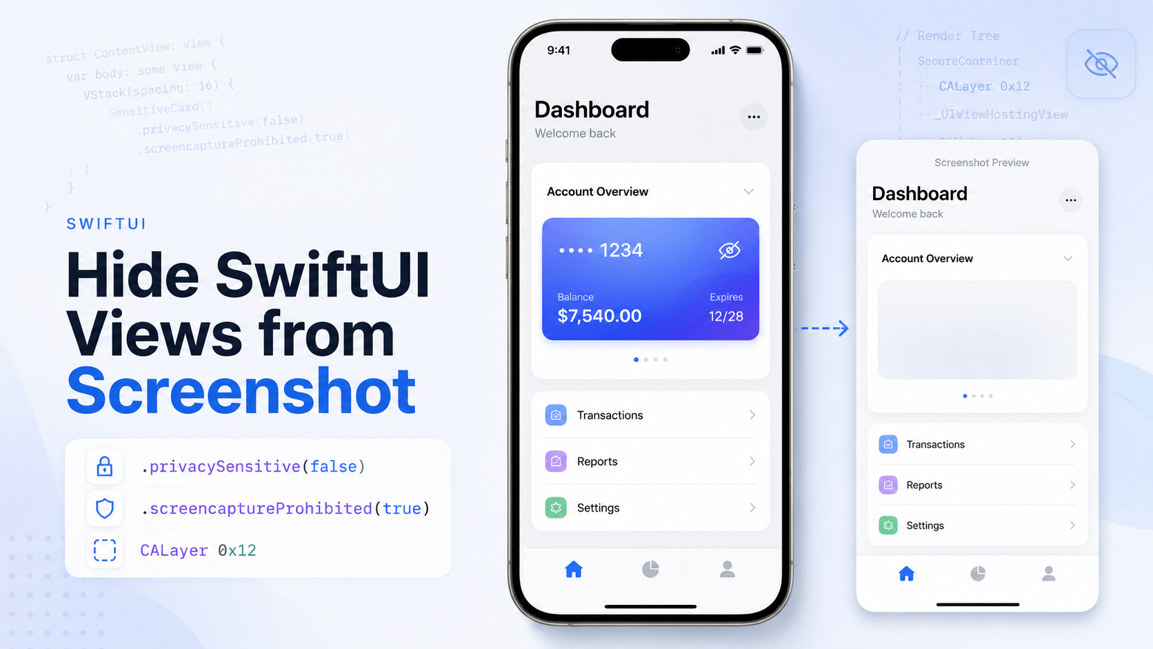 Hide SwiftUI Views from Screenshot